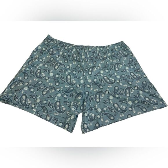 Chárter club intimates paisly Trng sky elastic band solid shorts - Picture 1 of 5